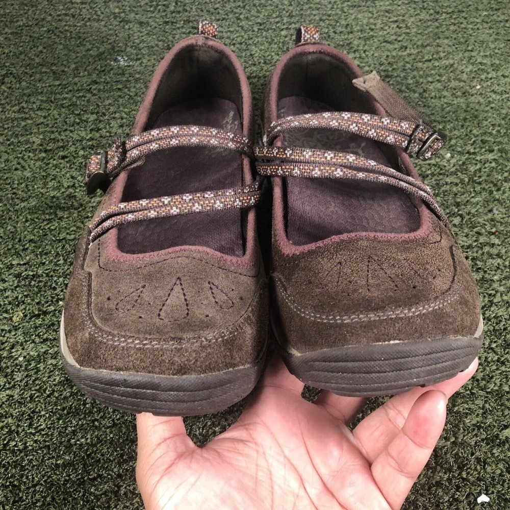 Chaco Womens Petaluma Mary Jane Shoes Coffee Bean Perforated Buckle Leather 9.5 - Picture 5 of 8